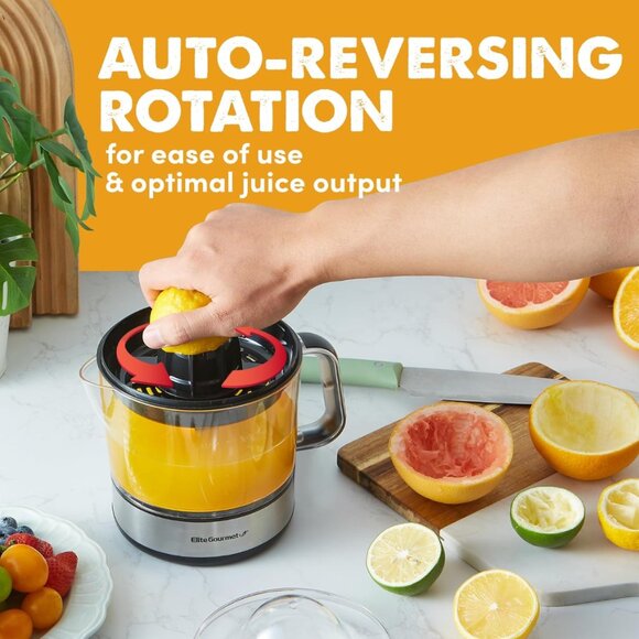 Electric Citrus Juicer – 24oz, BPA-Free, Stainless Steel/Black - Picture 5 of 8